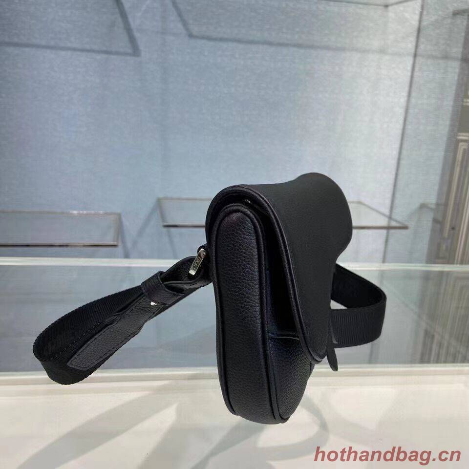 Dior SADDLE BELT POUCH Black Grained Calfskin C2109 Dior SADDLE BELT POUCH Black Grained Calfskin C2109
