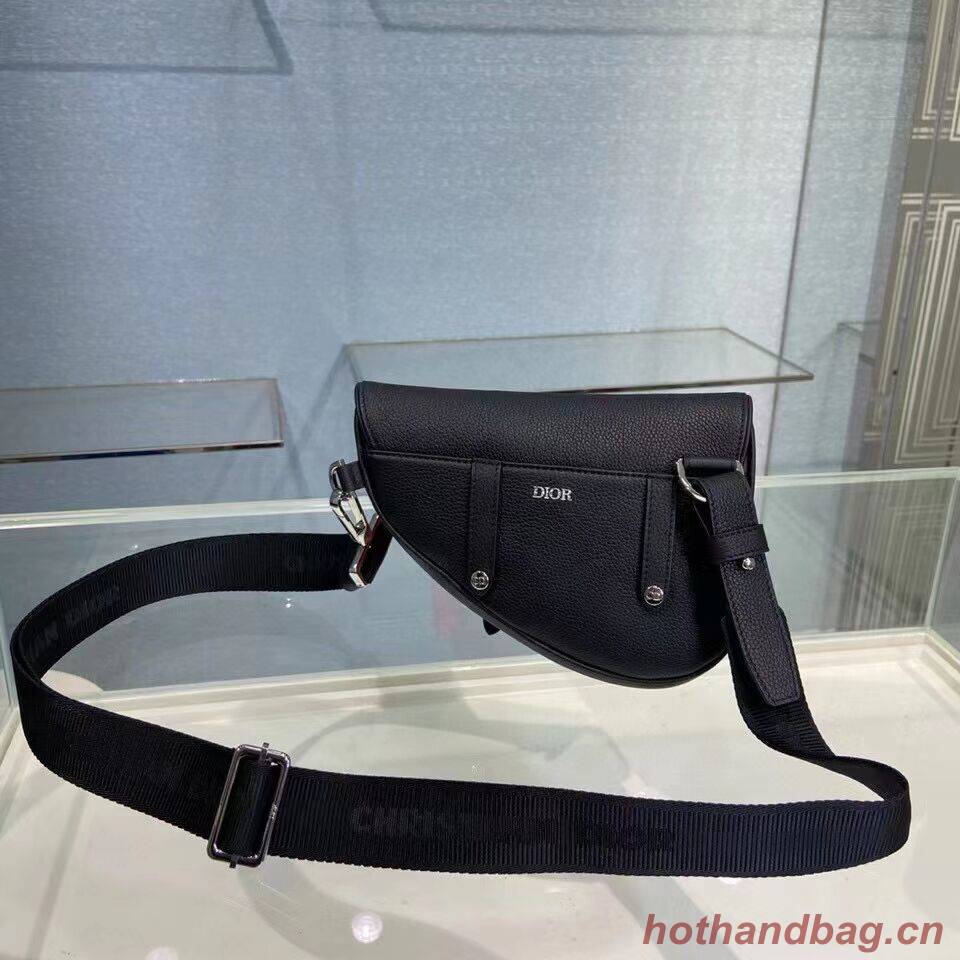 Dior SADDLE BELT POUCH Black Grained Calfskin C2109 Dior SADDLE BELT POUCH Black Grained Calfskin C2109