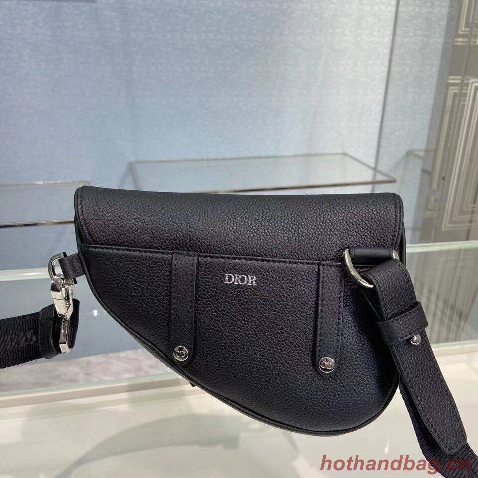 Dior SADDLE BELT POUCH Black Grained Calfskin C2109 Dior SADDLE BELT POUCH Black Grained Calfskin C2109