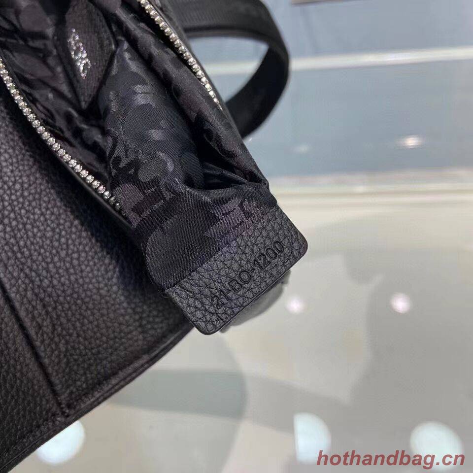 Dior SADDLE BELT POUCH Black Grained Calfskin C2109 Dior SADDLE BELT POUCH Black Grained Calfskin C2109