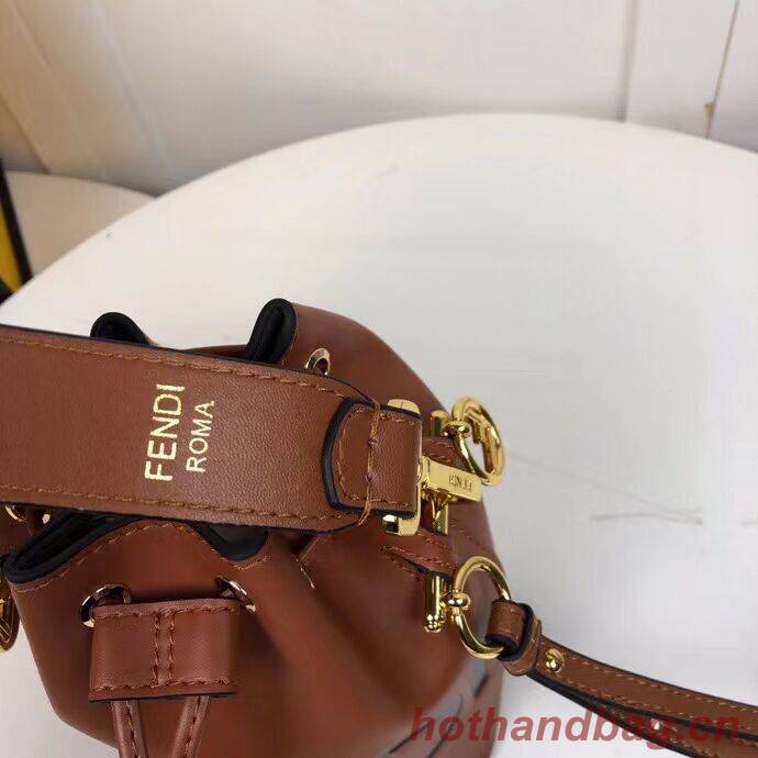 FENDI MON TRESOR Brown leather mini-bag 8BS010 FENDI MON TRESOR Brown leather mini-bag 8BS010