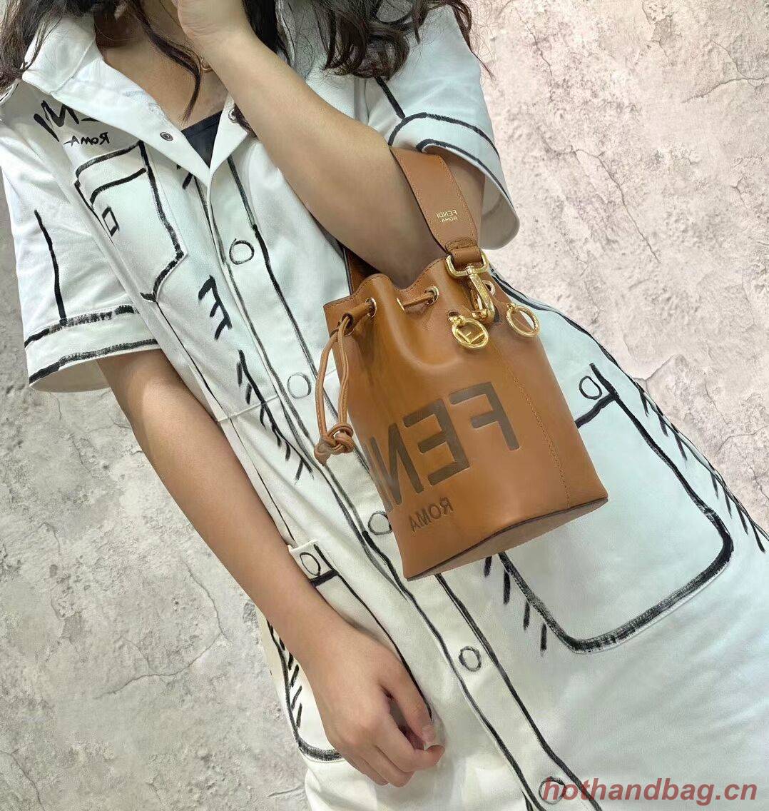 FENDI MON TRESOR Brown leather mini-bag 8BS010 FENDI MON TRESOR Brown leather mini-bag 8BS010