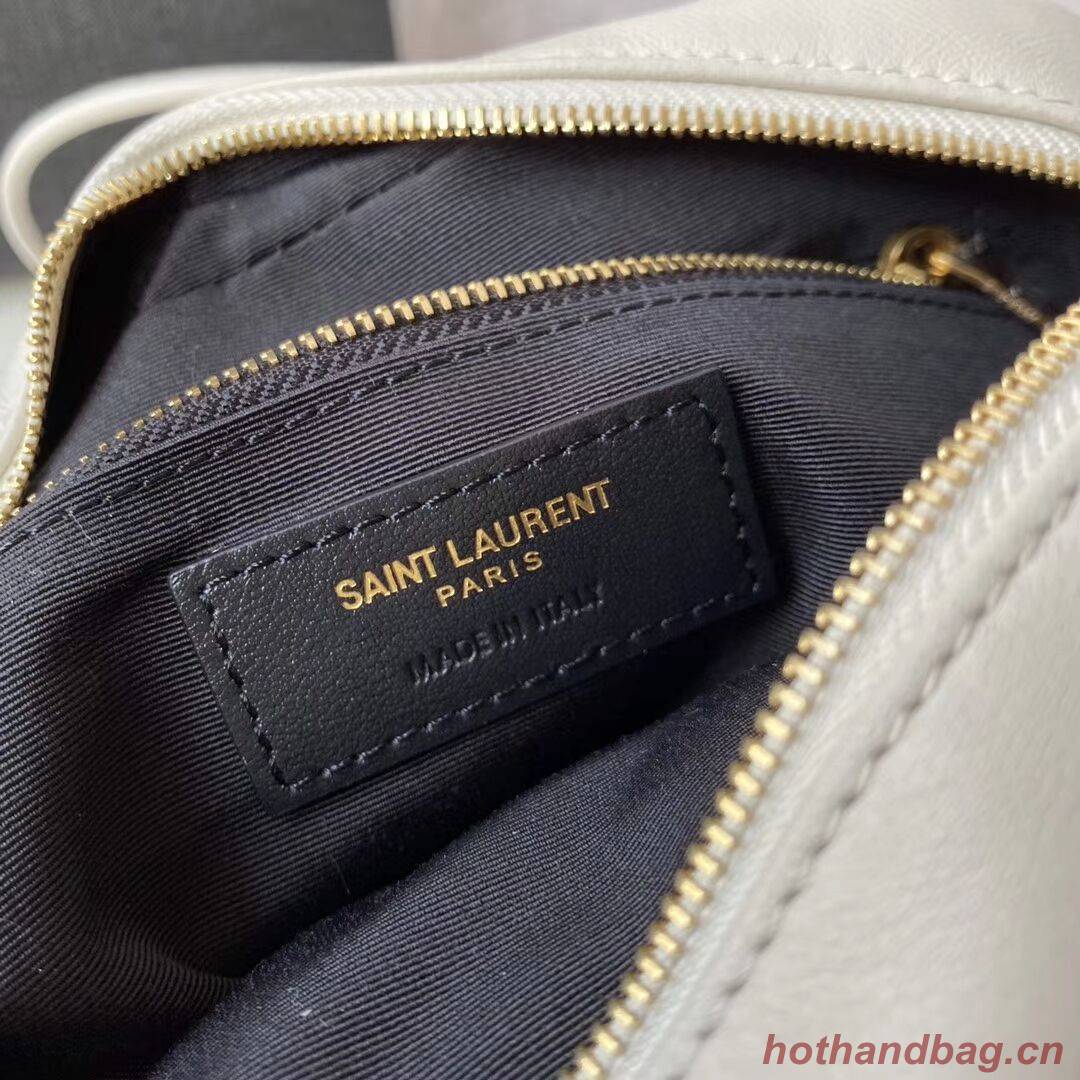 SAINT LAURENT VICTOIRE CAMERA BAG IN QUILTED LAMBSKIN 6489901 BLANC VINTAGE SAINT LAURENT VICTOIRE CAMERA BAG IN QUILTED LAMBSKIN 6489901 BLANC VINTAGE