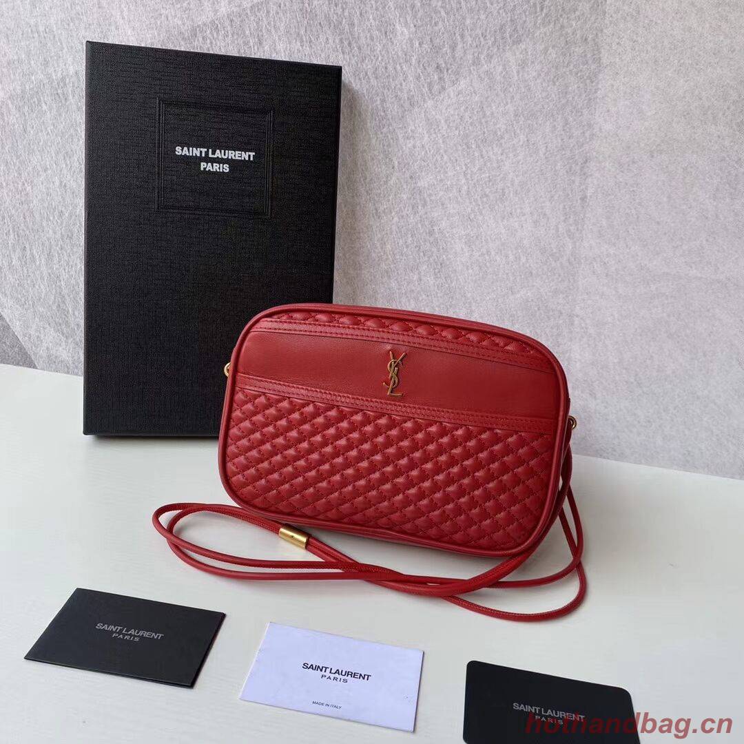 SAINT LAURENT VICTOIRE CAMERA BAG IN QUILTED LAMBSKIN 6489901 red SAINT LAURENT VICTOIRE CAMERA BAG IN QUILTED LAMBSKIN 6489901 red