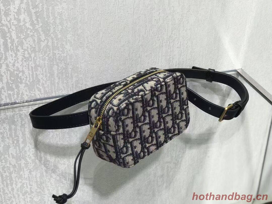 DIOR OBLIQUE BELT POUCH Blue Dior Oblique Canvas S5484 DIOR OBLIQUE BELT POUCH Blue Dior Oblique Canvas S5484