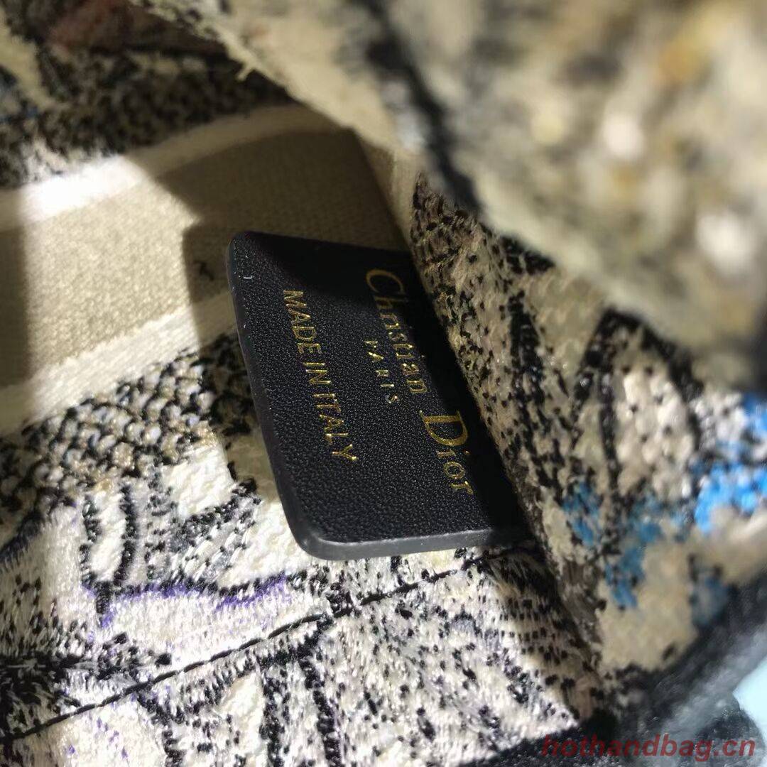 MINI DIOR BOOK TOTE Multicolor Mille Fleurs Embroidery S5475Z MINI DIOR BOOK TOTE Multicolor Mille Fleurs Embroidery S5475Z