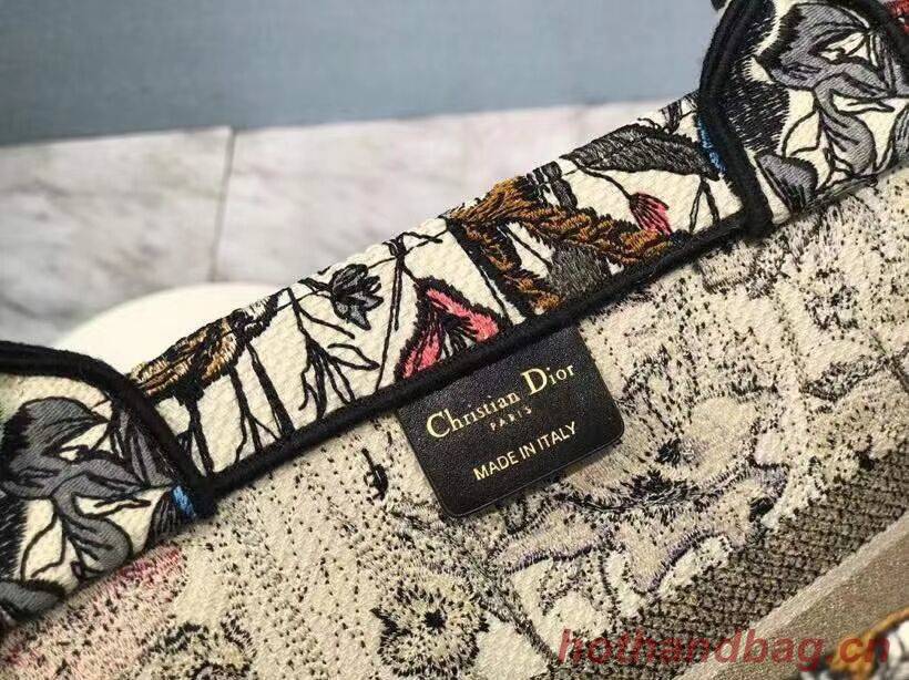 Medium DIOR BOOK TOTE Multicolor Mille Fleurs Embroidery M1296Z Medium DIOR BOOK TOTE Multicolor Mille Fleurs Embroidery M1296Z