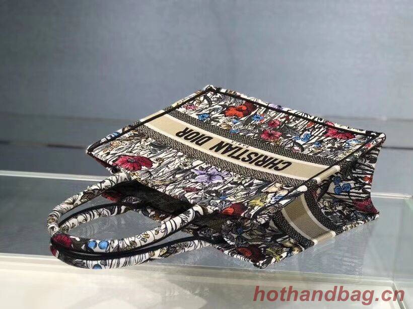 Medium DIOR BOOK TOTE Multicolor Mille Fleurs Embroidery M1296Z Medium DIOR BOOK TOTE Multicolor Mille Fleurs Embroidery M1296Z