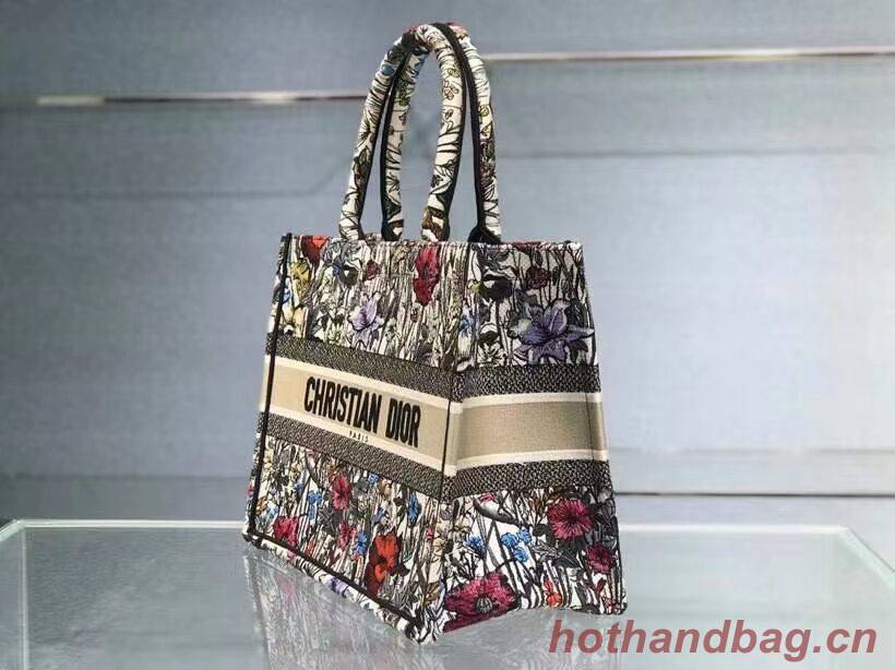 Medium DIOR BOOK TOTE Multicolor Mille Fleurs Embroidery M1296Z Medium DIOR BOOK TOTE Multicolor Mille Fleurs Embroidery M1296Z