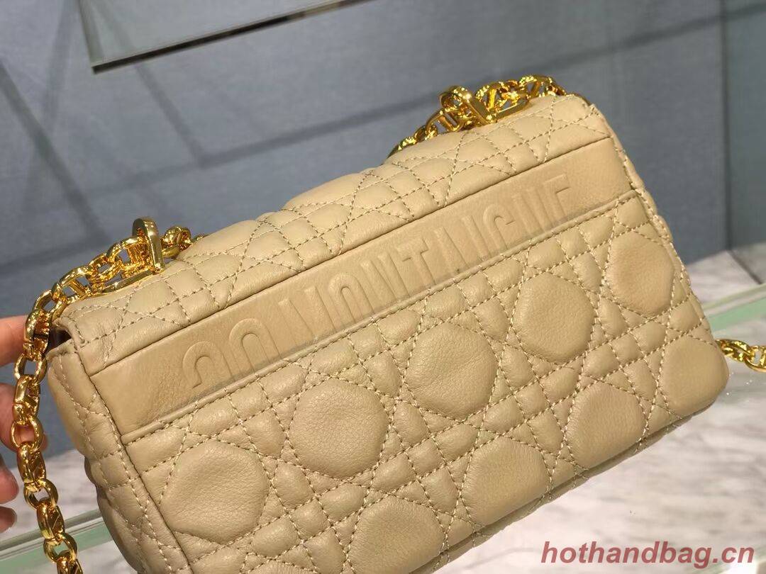 Dior SMALL DIOR CARO BAG Soft Cannage Calfskin M9241 apricot