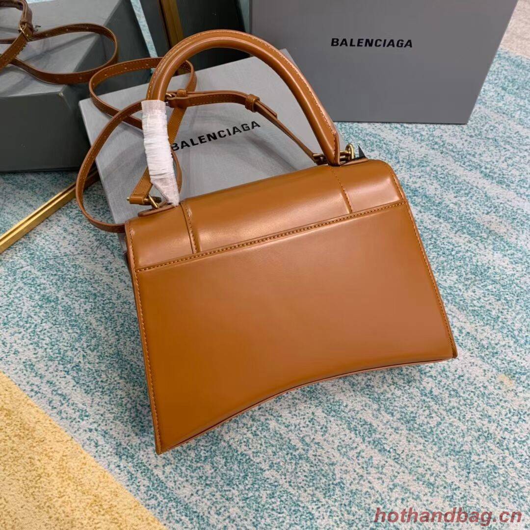 Balenciaga HOURGLASS MEDIUM TOP HANDLE BAG B108892 brown Balenciaga HOURGLASS MEDIUM TOP HANDLE BAG B108892 brown