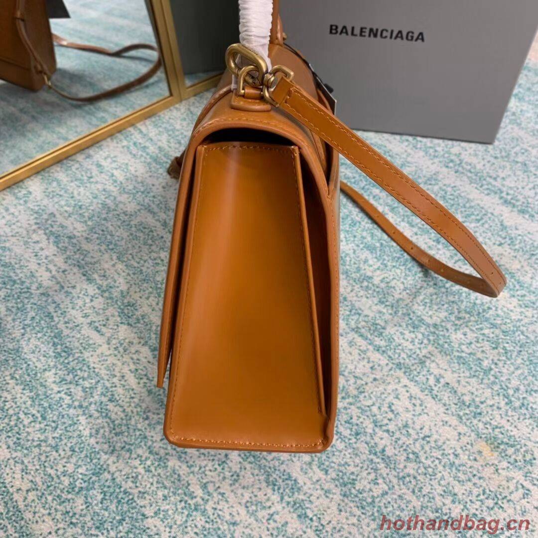 Balenciaga HOURGLASS MEDIUM TOP HANDLE BAG B108892 brown Balenciaga HOURGLASS MEDIUM TOP HANDLE BAG B108892 brown