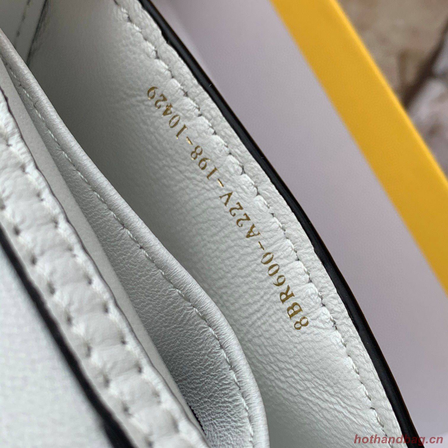 FENDI NANO BAGUETTE CHARM nappa leather 7AR844 White FENDI NANO BAGUETTE CHARM nappa leather 7AR844 White