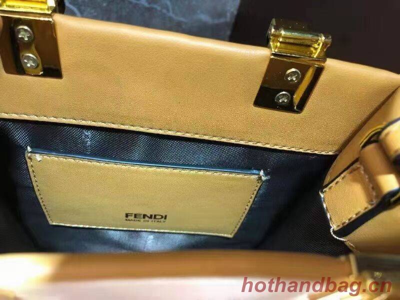 FENDI SUNSHINE SHOPPER leather mini-bag F1620 orange FENDI SUNSHINE SHOPPER leather mini-bag F1620 orange