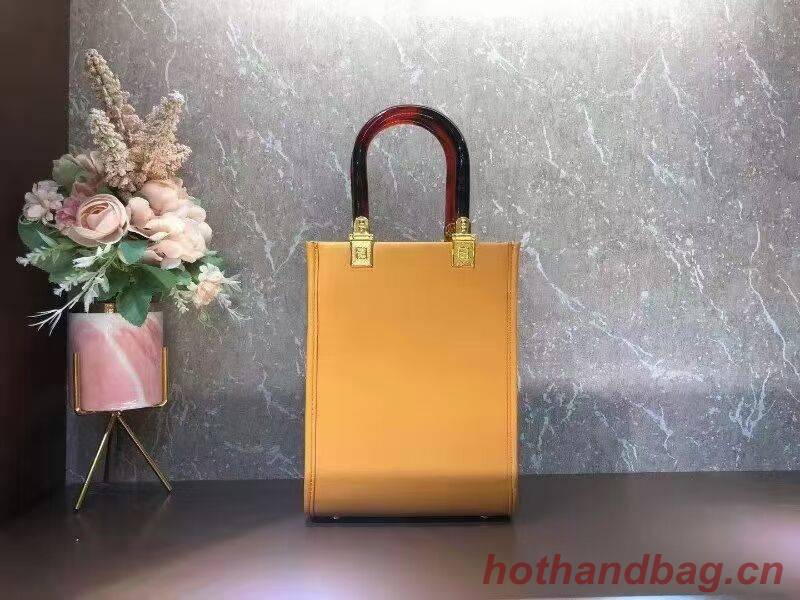 FENDI SUNSHINE SHOPPER leather mini-bag F1620 orange FENDI SUNSHINE SHOPPER leather mini-bag F1620 orange