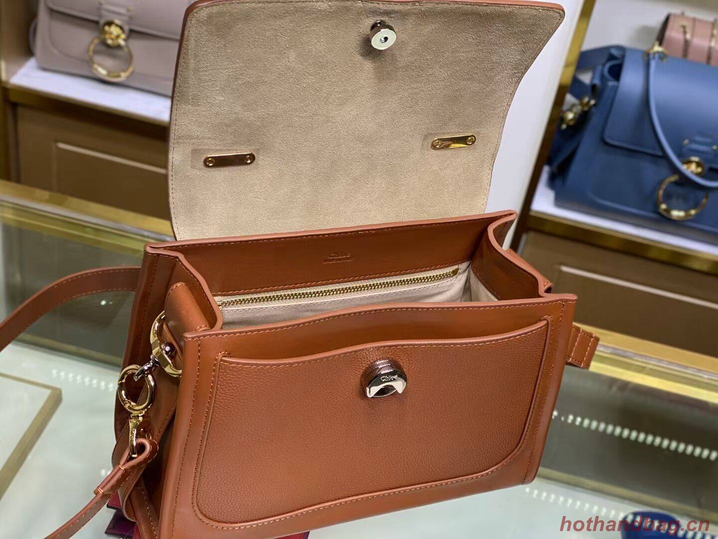 Chloe Original Calfskin Leather Bag C1142L brown Chloe Original Calfskin Leather Bag C1142L brown