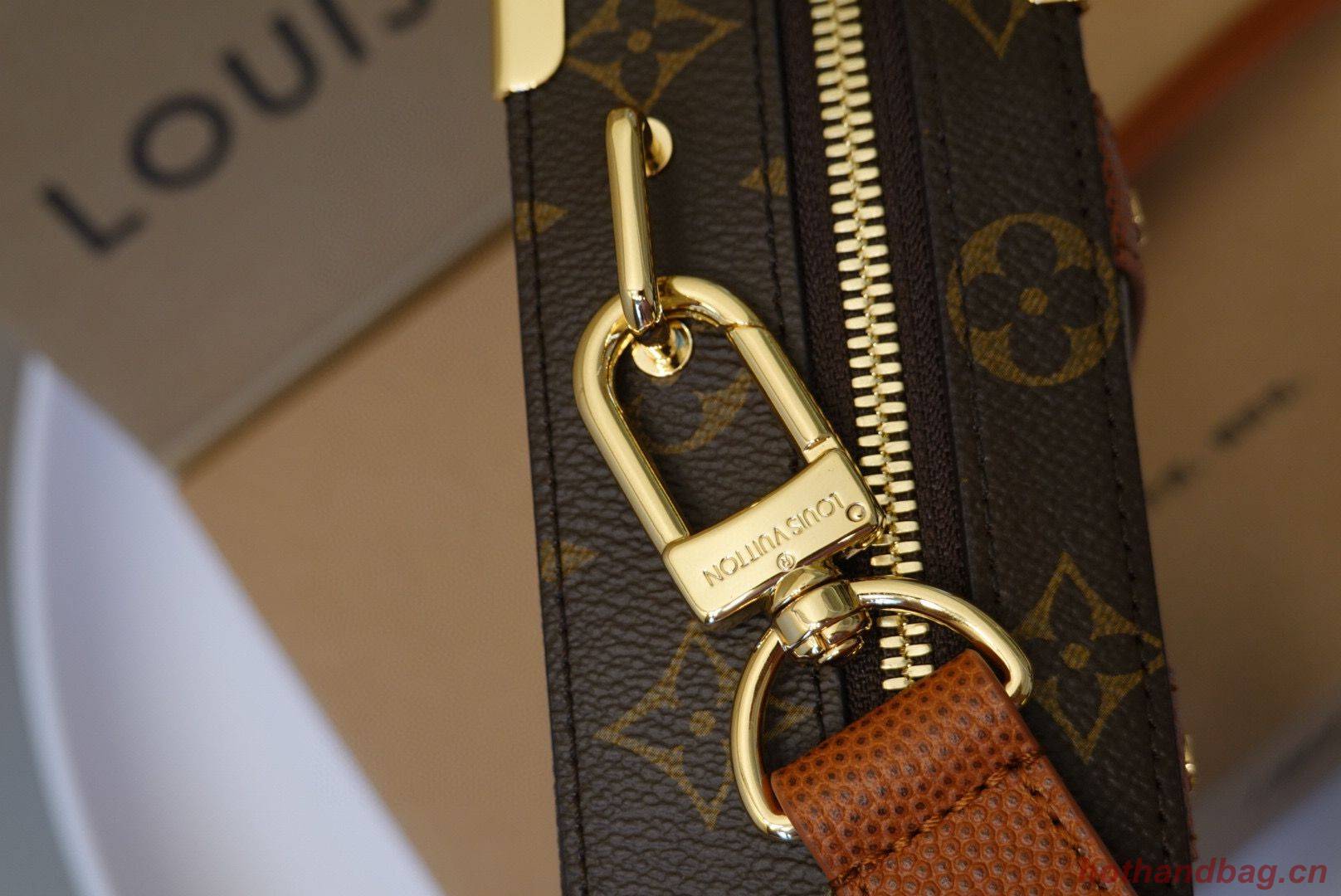 Louis Vuitton Monogram Canvas Handle Trunk Original Leather Bag M45785 Brown Louis Vuitton Monogram Canvas Handle Trunk Original Leather Bag M45785 Brown