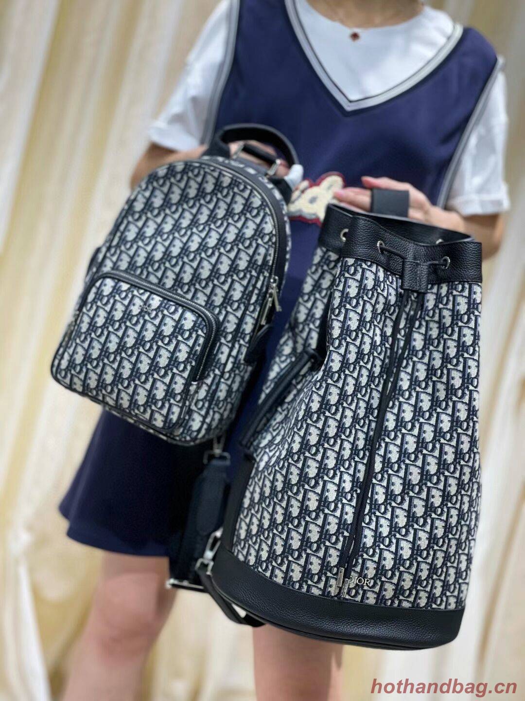 DIOR Blue Dior Oblique Embroidery CN0210 DIOR Blue Dior Oblique Embroidery CN0210