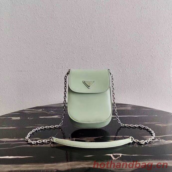 Prada Brushed leather mini-bag 1BH185 light green Prada Brushed leather mini-bag 1BH185 light green