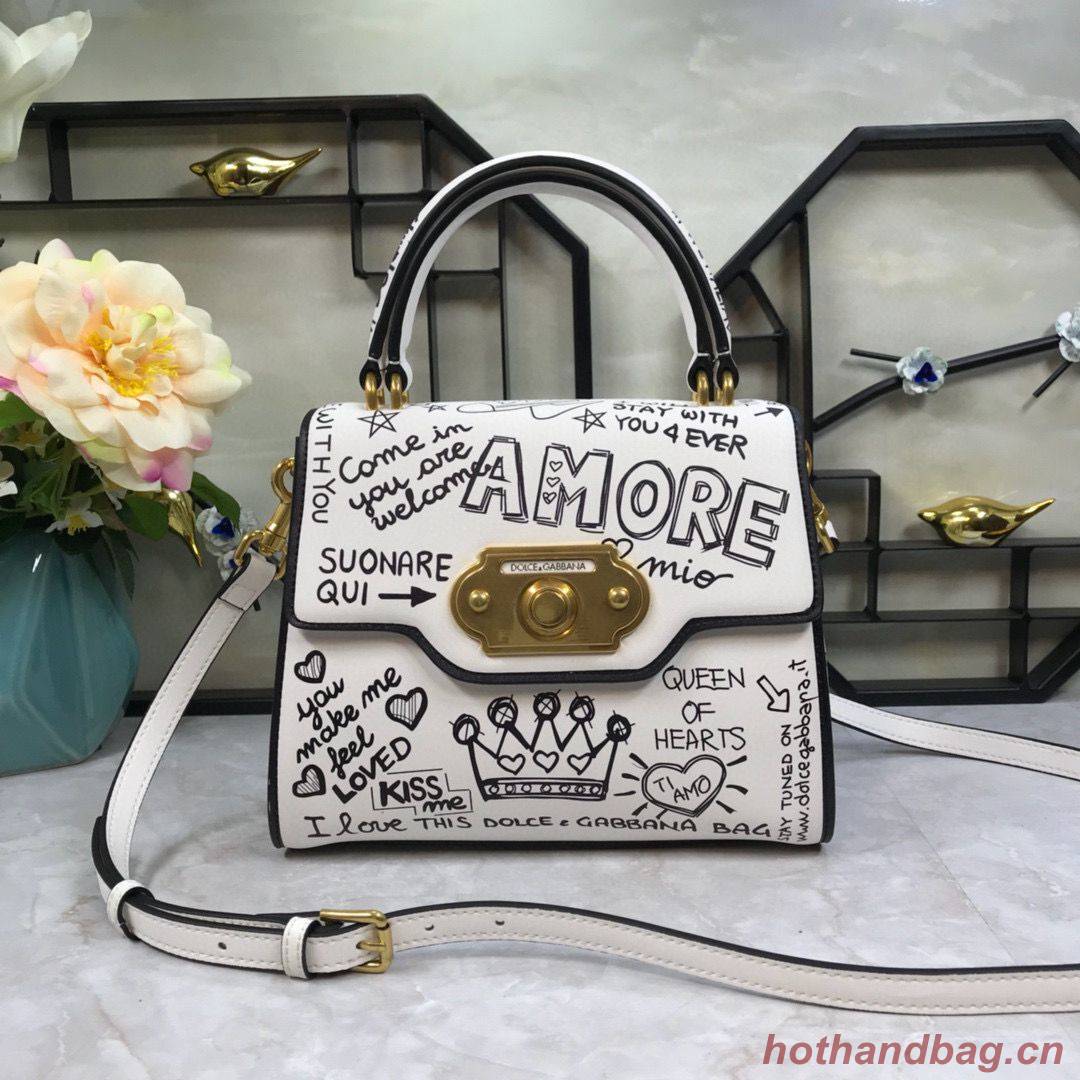 Dolce & Gabbana Origianl Leather 4137 White Graffiti Dolce & Gabbana Origianl Leather 4137 White Graffiti