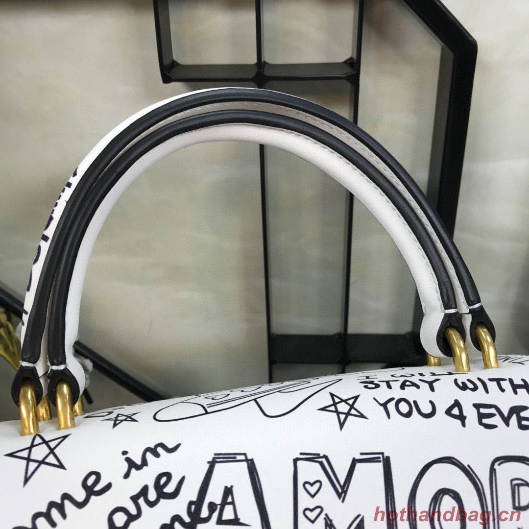 Dolce & Gabbana Origianl Leather 4137 White Graffiti Dolce & Gabbana Origianl Leather 4137 White Graffiti
