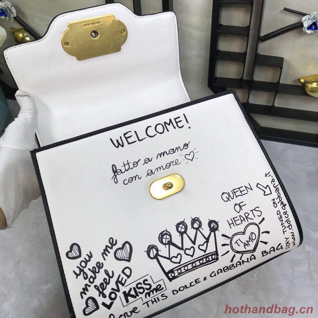 Dolce & Gabbana Origianl Leather 4137 White Graffiti Dolce & Gabbana Origianl Leather 4137 White Graffiti