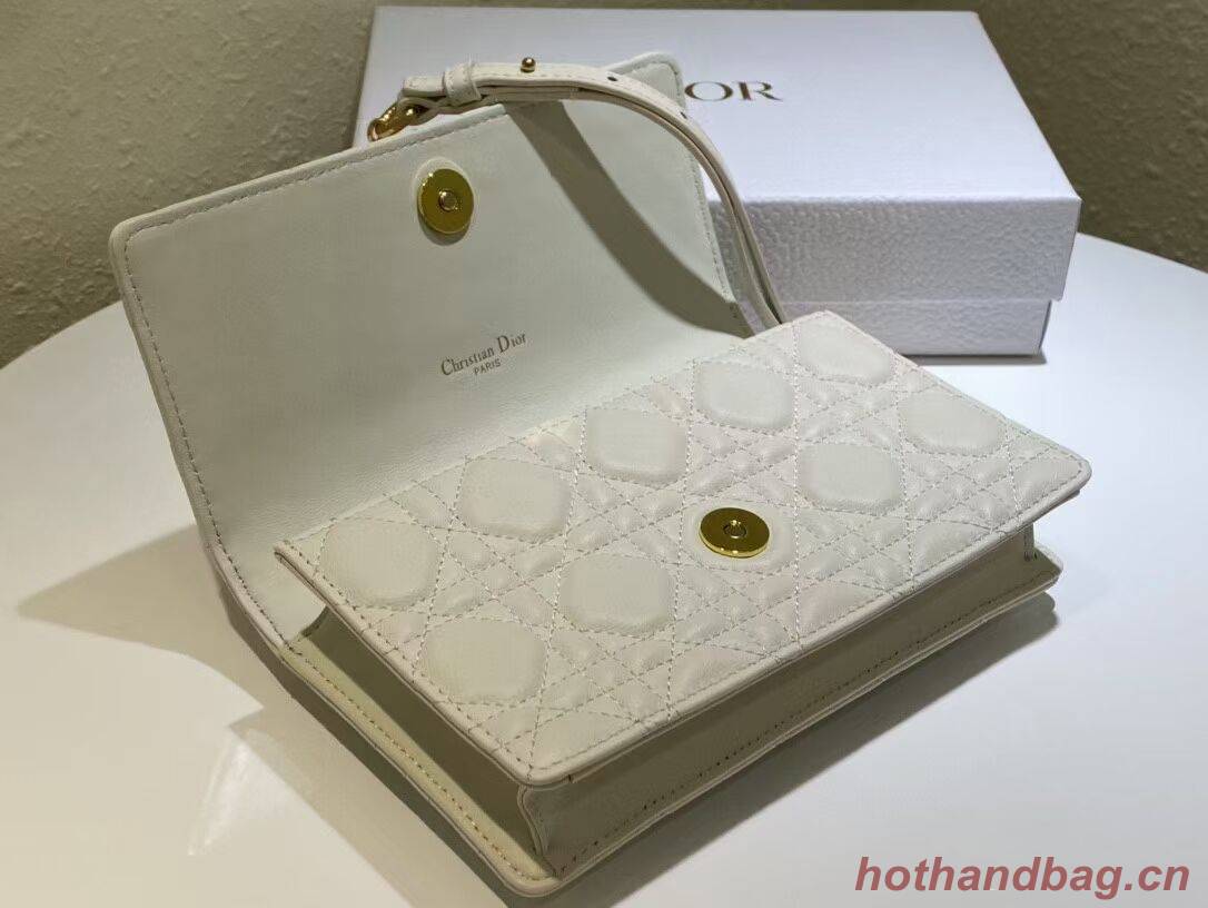 DIOR CARO BELT POUCH WITH CHAIN Latte Supple Cannage Calfskin S5091UW DIOR CARO BELT POUCH WITH CHAIN Latte Supple Cannage Calfskin S5091UW