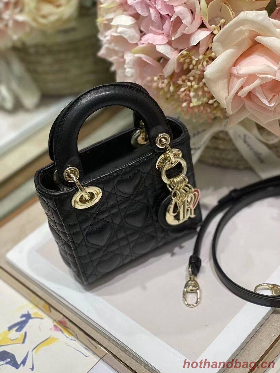 LADY DIOR MY ABCDIOR BAG Cannage Heart Original Lambskin Bag M0539O Black LADY DIOR MY ABCDIOR BAG Cannage Heart Original Lambskin Bag M0539O Black