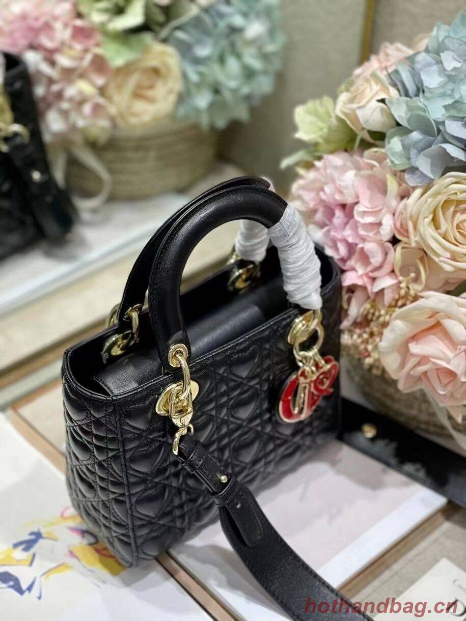LADY DIOR MY ABCDIOR BAG Cannage Heart Original Lambskin Bag M0539O Black LADY DIOR MY ABCDIOR BAG Cannage Heart Original Lambskin Bag M0539O Black