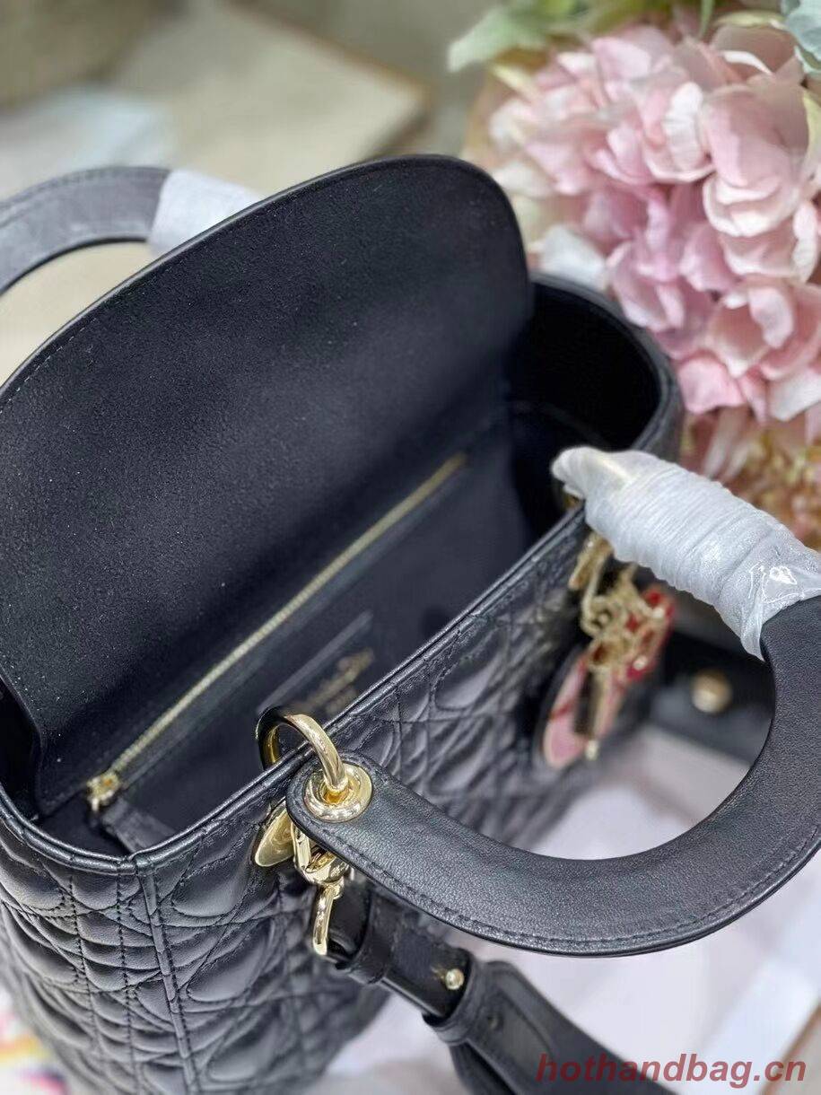 LADY DIOR MY ABCDIOR BAG Cannage Heart Original Lambskin Bag M0539O Black LADY DIOR MY ABCDIOR BAG Cannage Heart Original Lambskin Bag M0539O Black