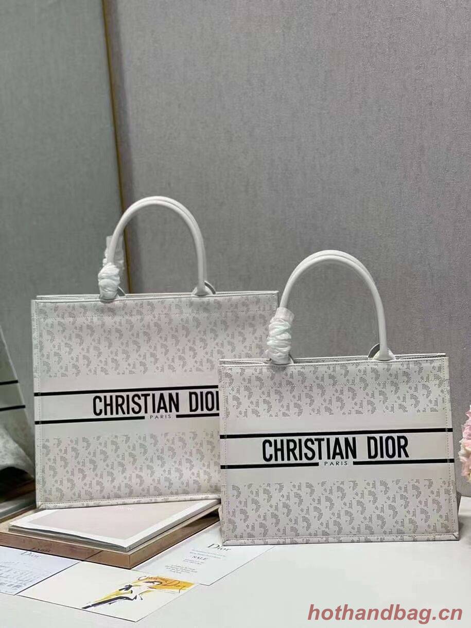 DIOR BOOK TOTE leather Constellation Embroidery M1297ZR white DIOR BOOK TOTE leather Constellation Embroidery M1297ZR white