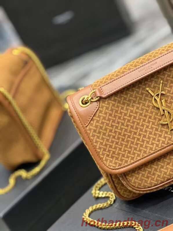 Yves Saint Laurent SMALL NIKI SMALL IN CRINKLED VINTAGE SUEDE Y653151 BROWN Yves Saint Laurent SMALL NIKI SMALL IN CRINKLED VINTAGE SUEDE Y653151 BROWN