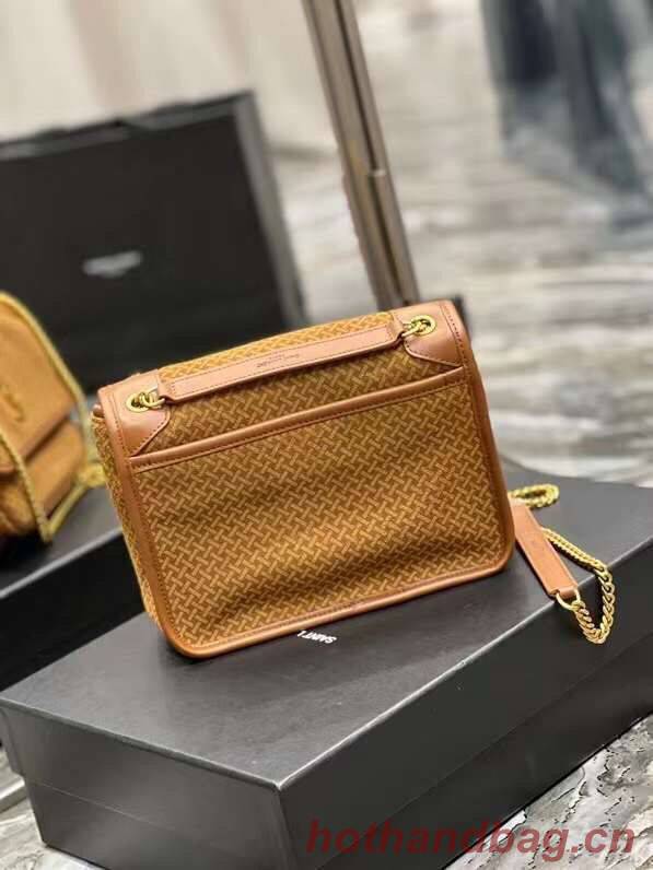 Yves Saint Laurent SMALL NIKI SMALL IN CRINKLED VINTAGE SUEDE Y653151 BROWN Yves Saint Laurent SMALL NIKI SMALL IN CRINKLED VINTAGE SUEDE Y653151 BROWN