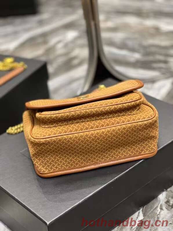 Yves Saint Laurent SMALL NIKI SMALL IN CRINKLED VINTAGE SUEDE Y653151 BROWN Yves Saint Laurent SMALL NIKI SMALL IN CRINKLED VINTAGE SUEDE Y653151 BROWN