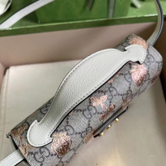 Gucci Padlock berry print mini bag 652683 White