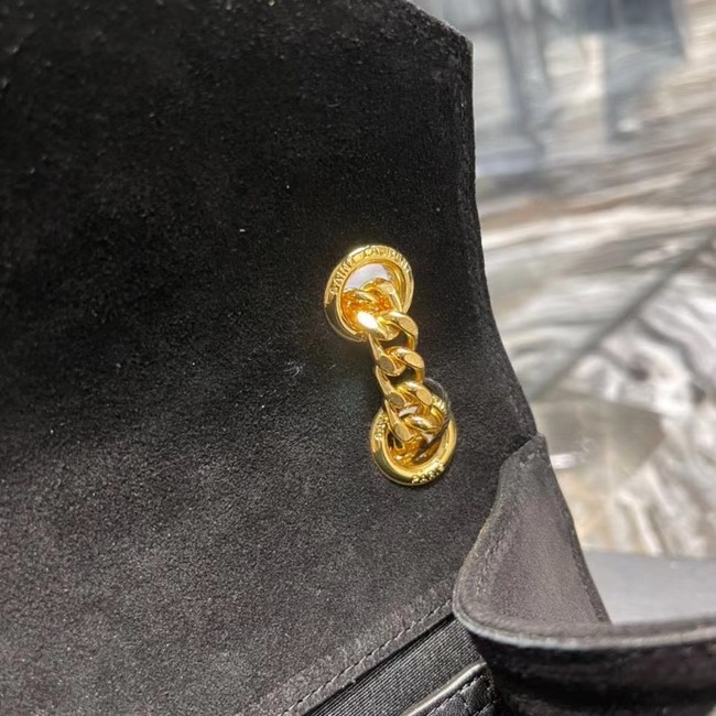 Yves Saint Laurent ENVELOPE MEDIUM BAG IN MIX MATELASSE SUEDE 487206 black