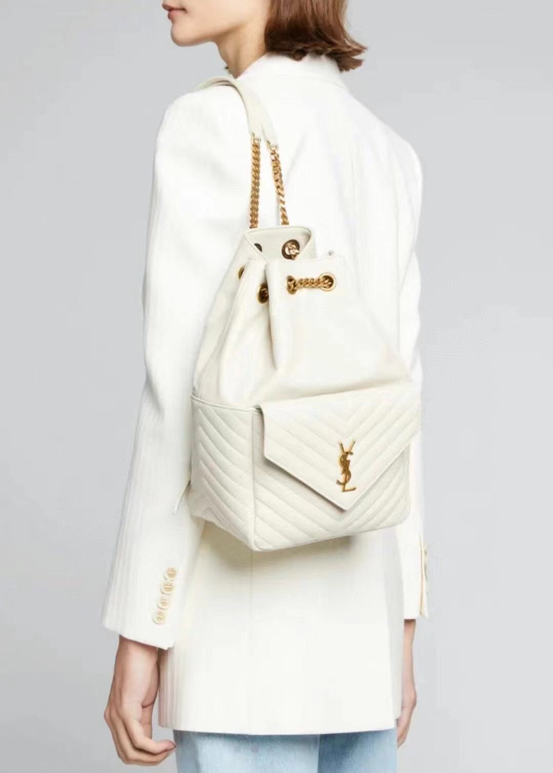 Yves Saint Laurent JOE BACKPACK IN LAMBSKIN 772609 BLANC VINTAGE Yves Saint Laurent JOE BACKPACK IN LAMBSKIN 772609 BLANC VINTAGE