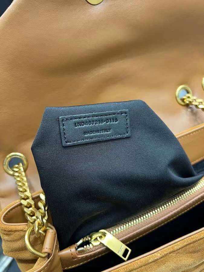 Yves Saint Laurent LOULOU large BAG IN Y-QUILTED SUEDE Y787216 CINNAMON Yves Saint Laurent LOULOU large BAG IN Y-QUILTED SUEDE Y787216 CINNAMON