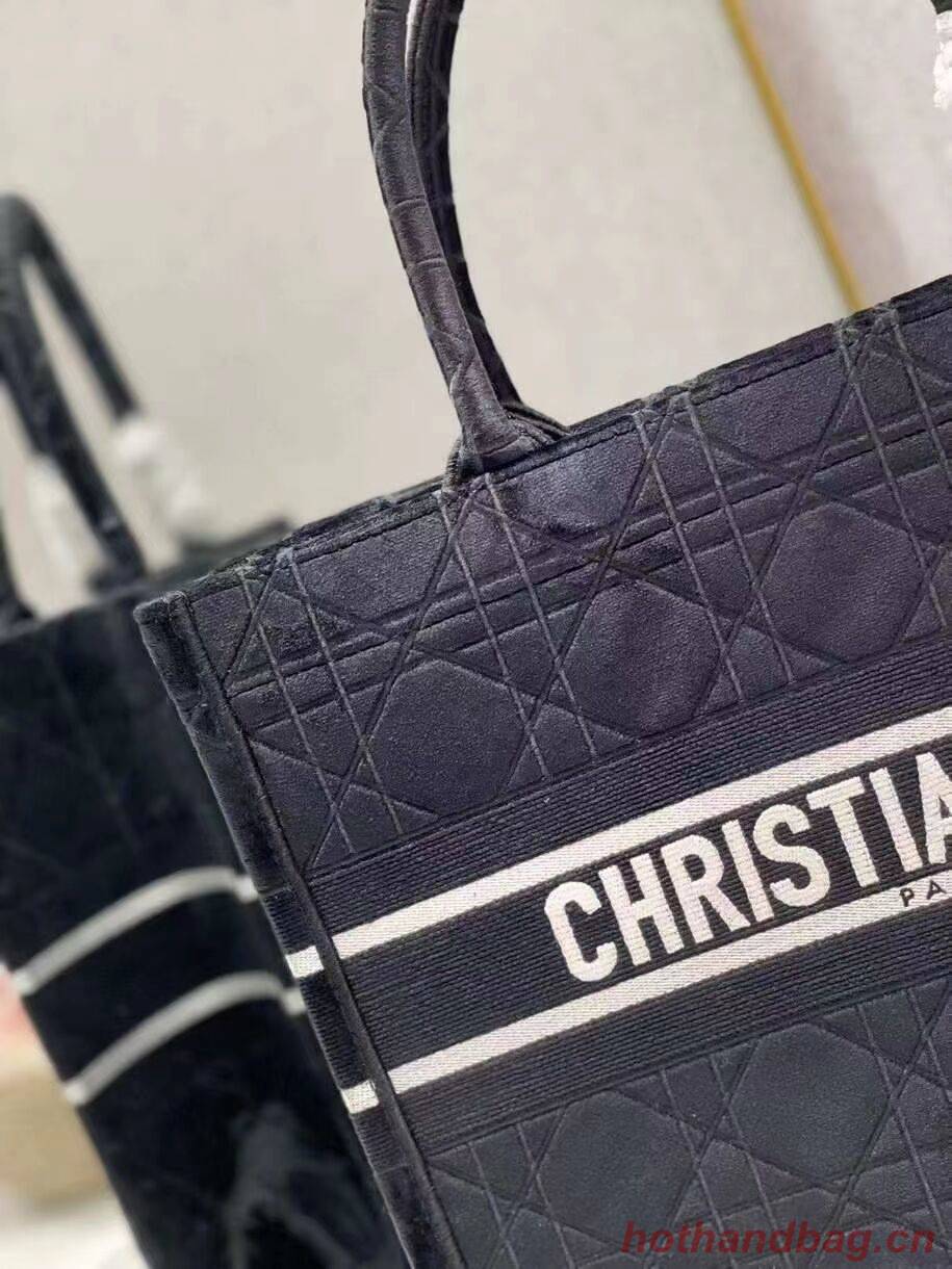 SMALL DIOR BOOK TOTE Velvet C1287-5 black SMALL DIOR BOOK TOTE Velvet C1287-5 black