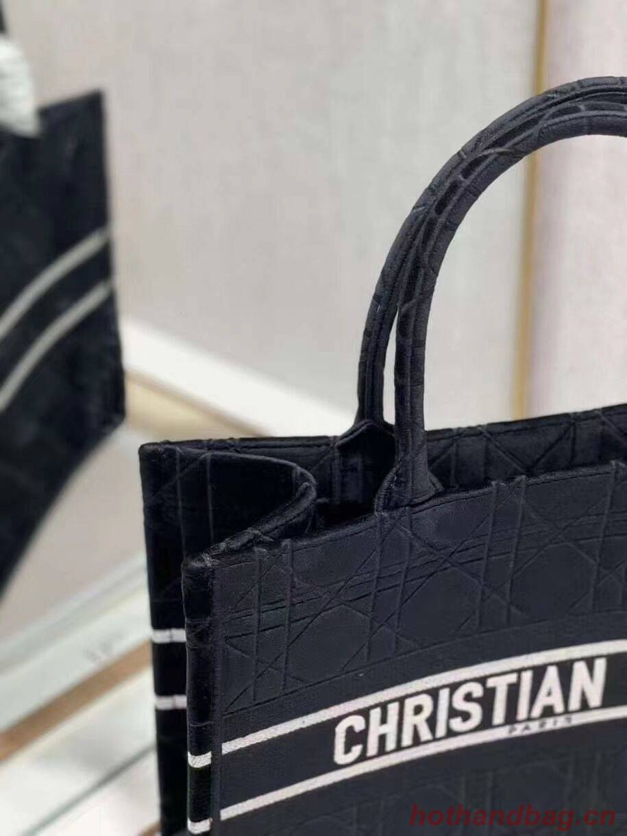 SMALL DIOR BOOK TOTE Velvet C1287-5 black SMALL DIOR BOOK TOTE Velvet C1287-5 black