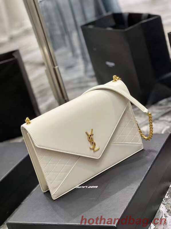 YSL GABY CHAIN BAG IN VINTAGE LAMBSKIN 668864 white YSL GABY CHAIN BAG IN VINTAGE LAMBSKIN 668864 white