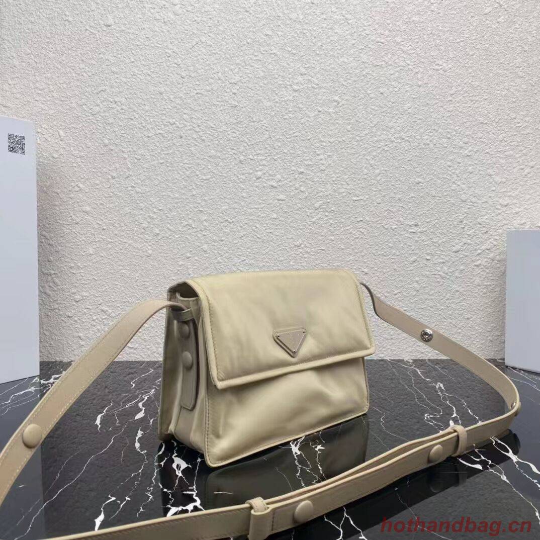 Prada Re-Nylon and nappa leather shoulder bag 1BM313 Biscuits Prada Re-Nylon and nappa leather shoulder bag 1BM313 Biscuits