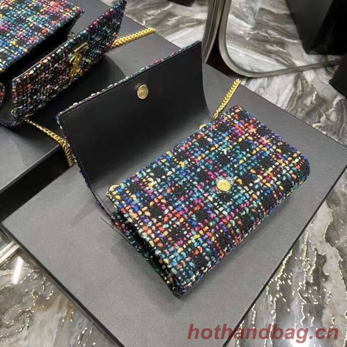 Yves Saint Laurent PUFFER SMALL BAG IN CHECKED TWEED AND LAMBSKIN 569930 multicolour Yves Saint Laurent PUFFER SMALL BAG IN CHECKED TWEED AND LAMBSKIN 569930 multicolour