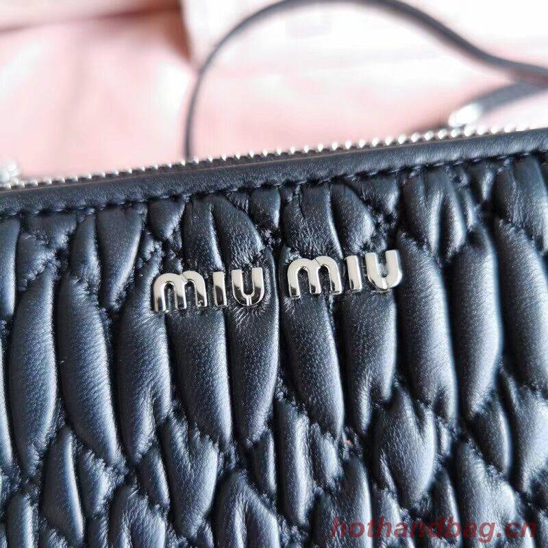 miu miu Matelasse Nappa Leather Shoulder Bag 6BH225 black miu miu Matelasse Nappa Leather Shoulder Bag 6BH225 black