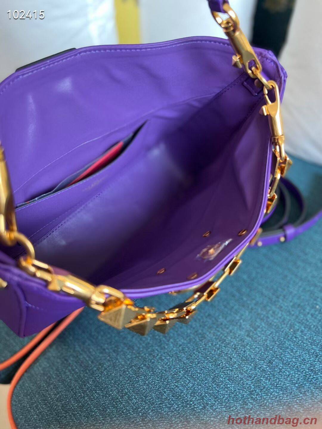 VALENTINO GARAVANI Loco Calf leather bag V2028 purple VALENTINO GARAVANI Loco Calf leather bag V2028 purple