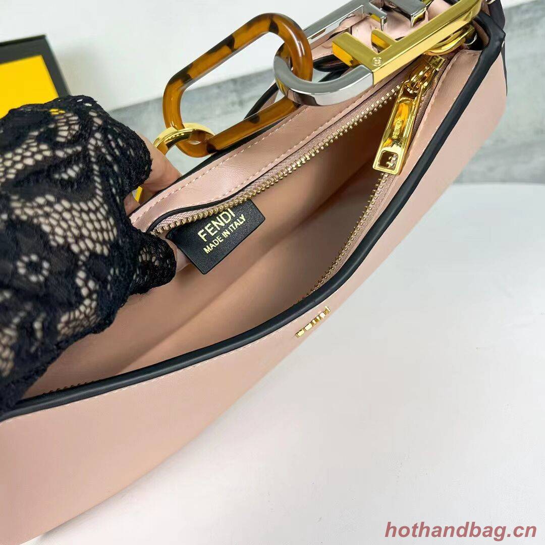 Fendi O Lock Swing Mint leather pouch 8BS068A light pink