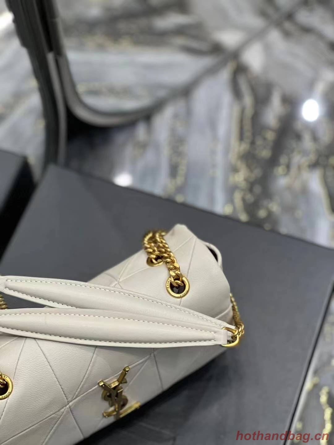 SAINT LAURENT LE 57 HOBO BAG IN QUILTED LAMBSKIN 651820 BEIGE SAINT LAURENT LE 57 HOBO BAG IN QUILTED LAMBSKIN 651820 BEIGE