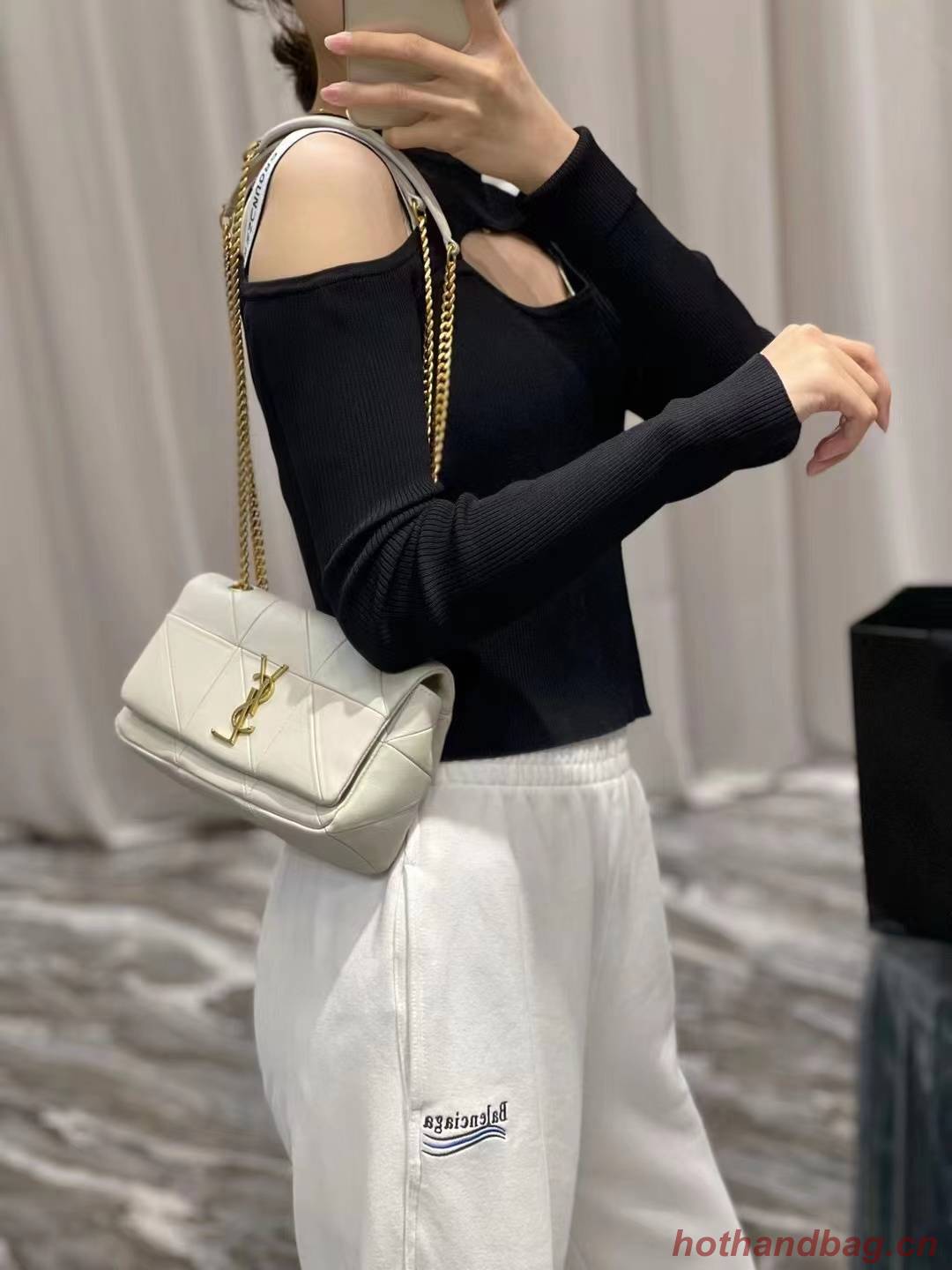 SAINT LAURENT LE 57 HOBO BAG IN QUILTED LAMBSKIN 651820 BEIGE SAINT LAURENT LE 57 HOBO BAG IN QUILTED LAMBSKIN 651820 BEIGE