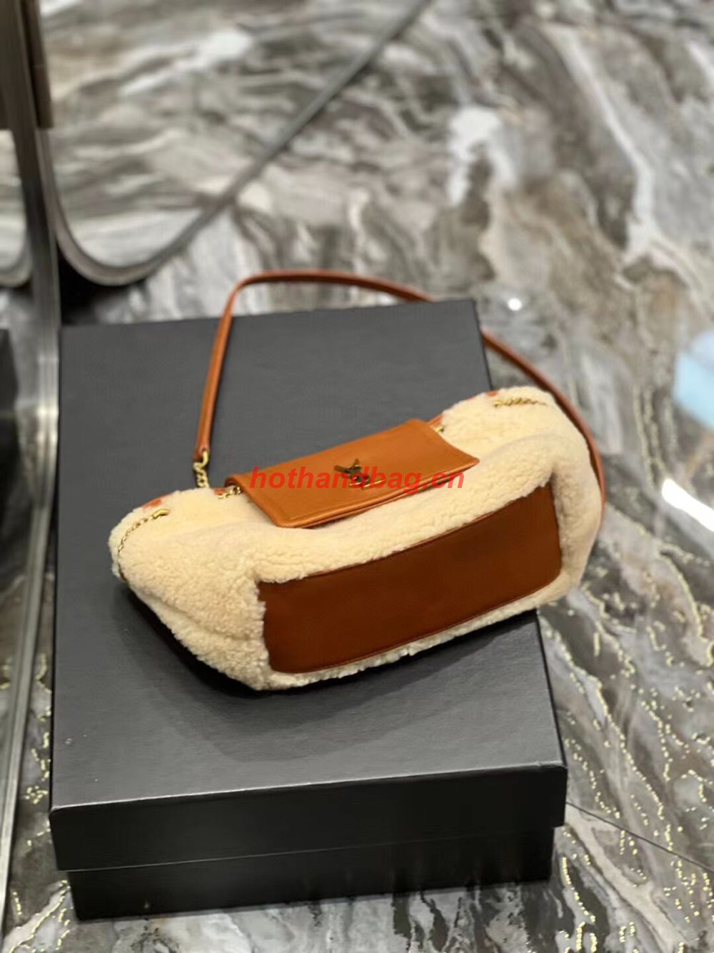 SAINT LAUREN LE MAILLON BUCKET BAG IN SUEDE Y667738 brown SAINT LAUREN LE MAILLON BUCKET BAG IN SUEDE Y667738 brown