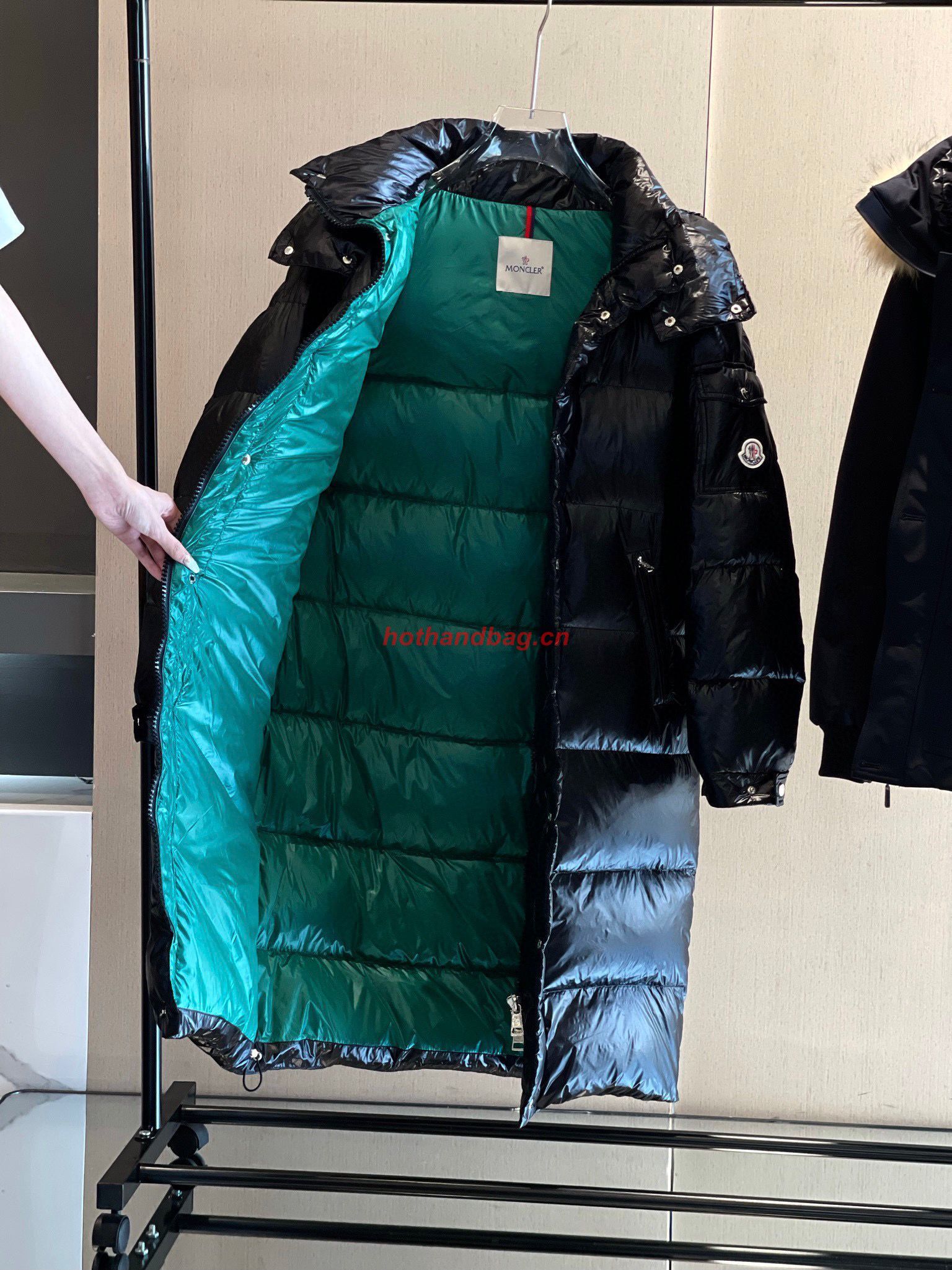 Moncler Women Style Top Quality Long Down Coat MC302719 Black Moncler Women Style Top Quality Long Down Coat MC302719 Black